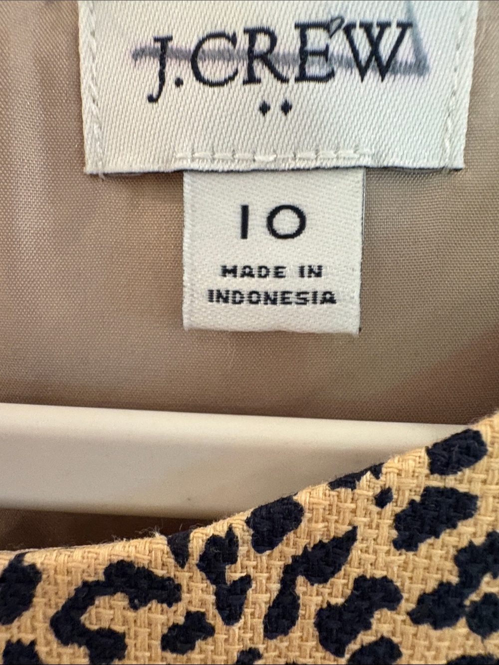 EUC J. Crew Leopard Print Midi Sheath Dress in Tan and Black - Picture 8 of 14